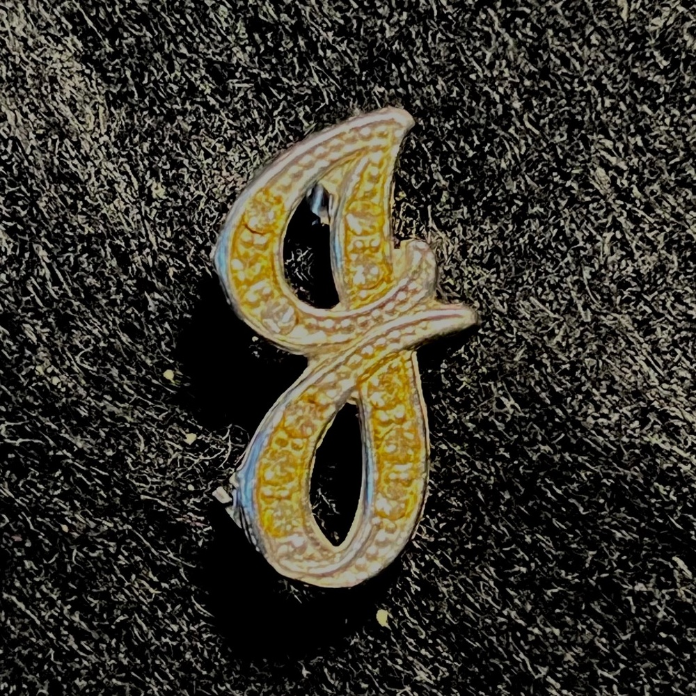 Vintage Initial “J” Rhinestone Pin